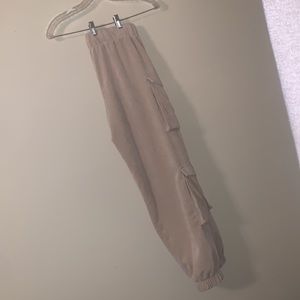 Cordory Cargo Pants Forever 21 Tan/Nude